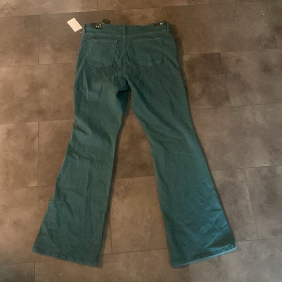 Kut From The Kloth High Rise Ana Fab AB Green Flare Size 18 - Picture 5 of 5